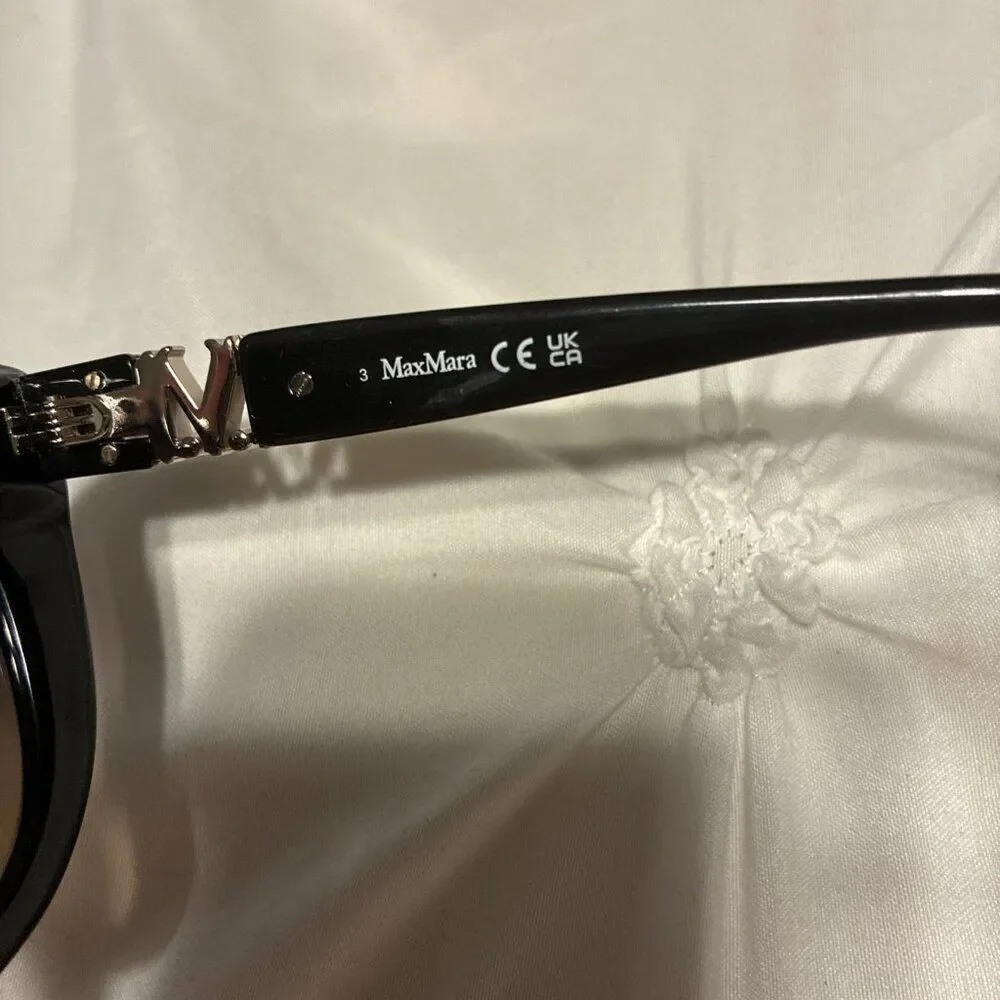 Max Mara Authentic Black Cat Eye Sunglasses - Picture 6 of 8